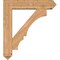 Ekena Millwork Balboa Arts and Crafts Smooth Bracket w/ Offset Brace, Western Red Cedar, 7 1/2"W x 34"D x 38"H BKT0806X34X38BOA03SWR - alternate 3